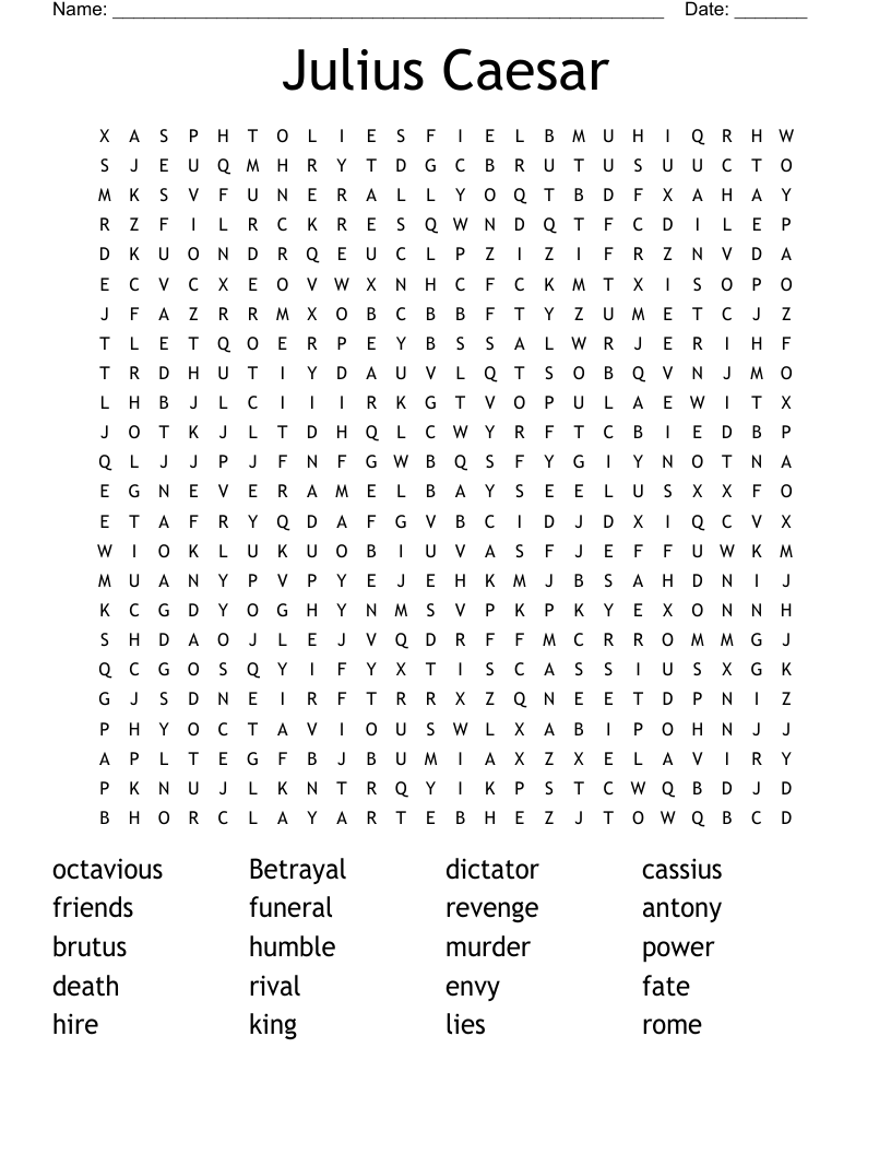 Julius Caesar Word Search