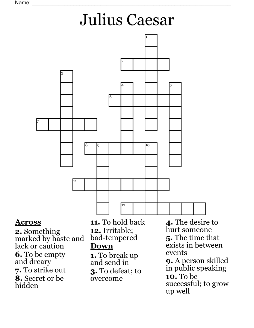 Julius Caesar Crossword