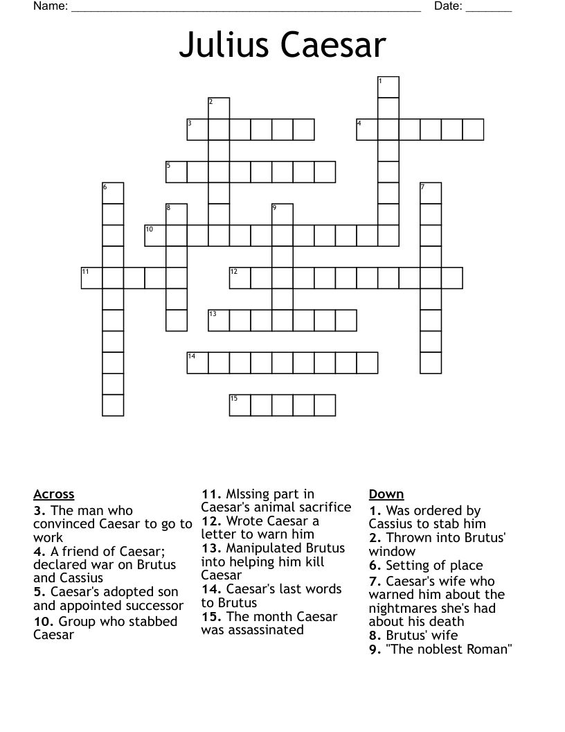 Julius Caesar Crossword