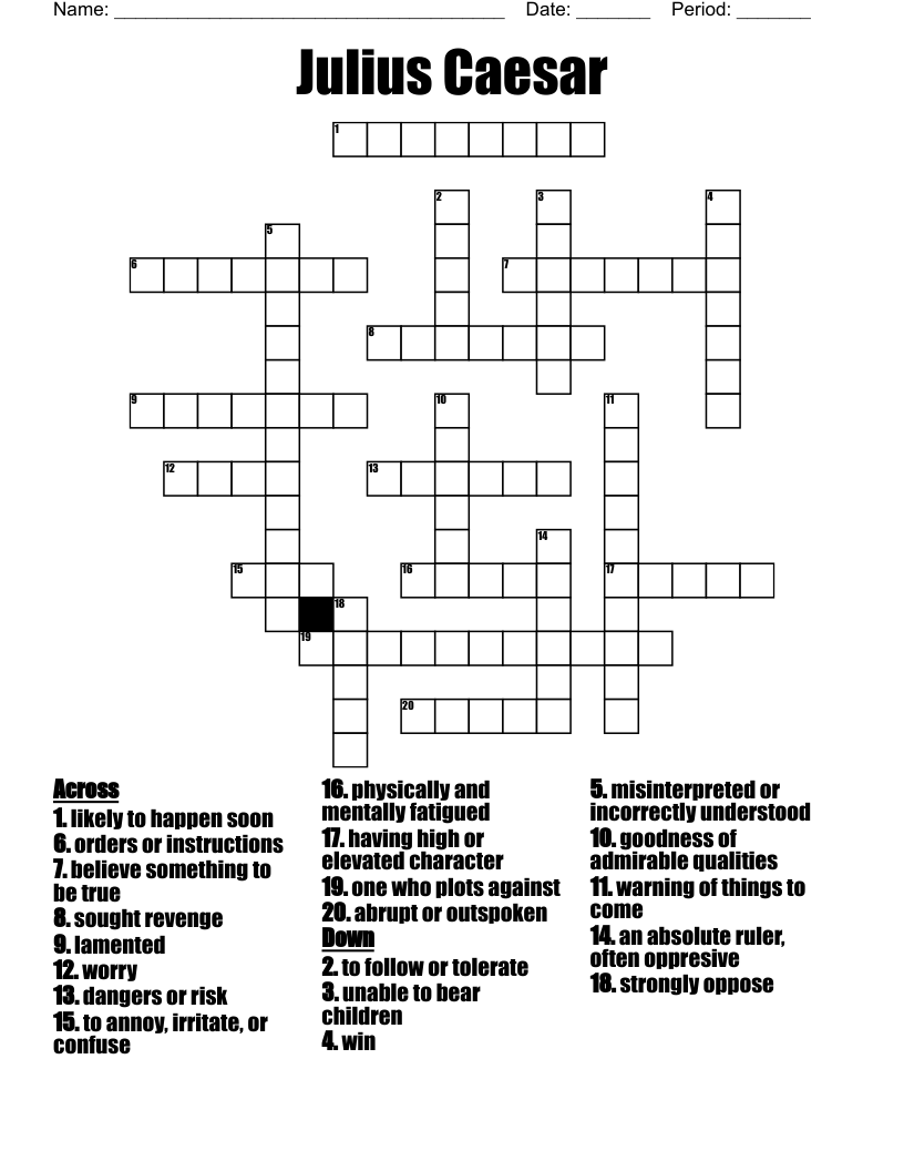 Julius Caesar Crossword