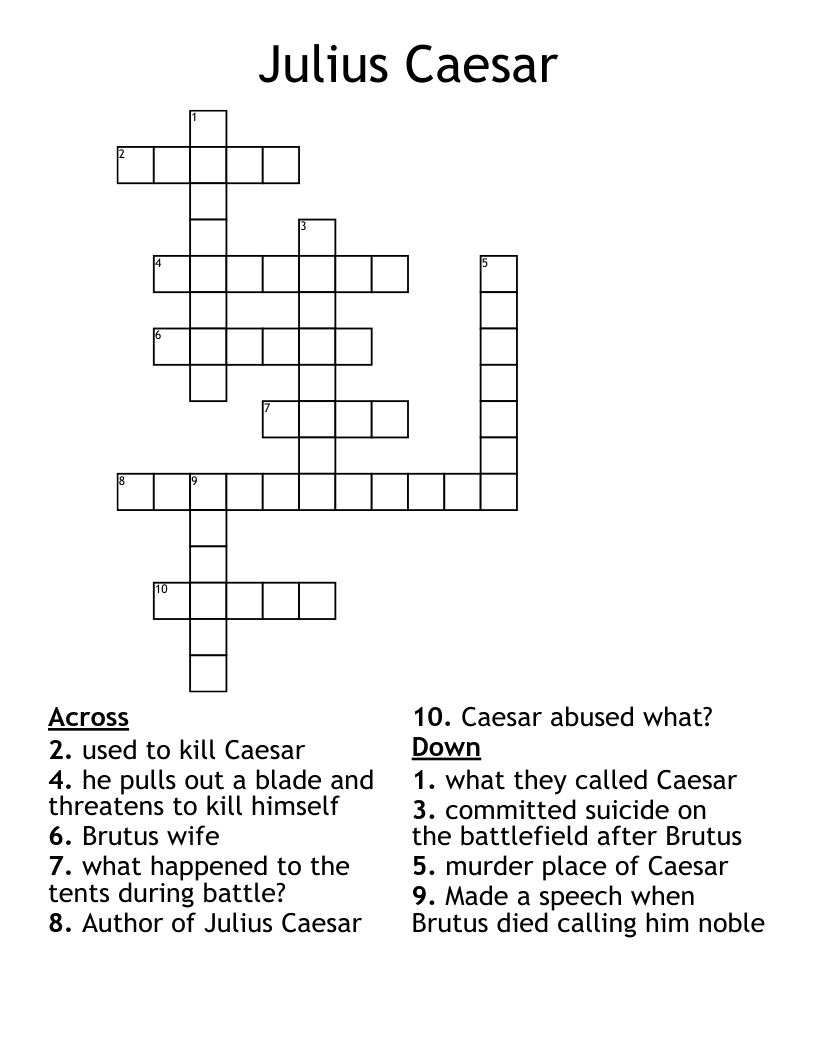 Julius Caesar Crossword