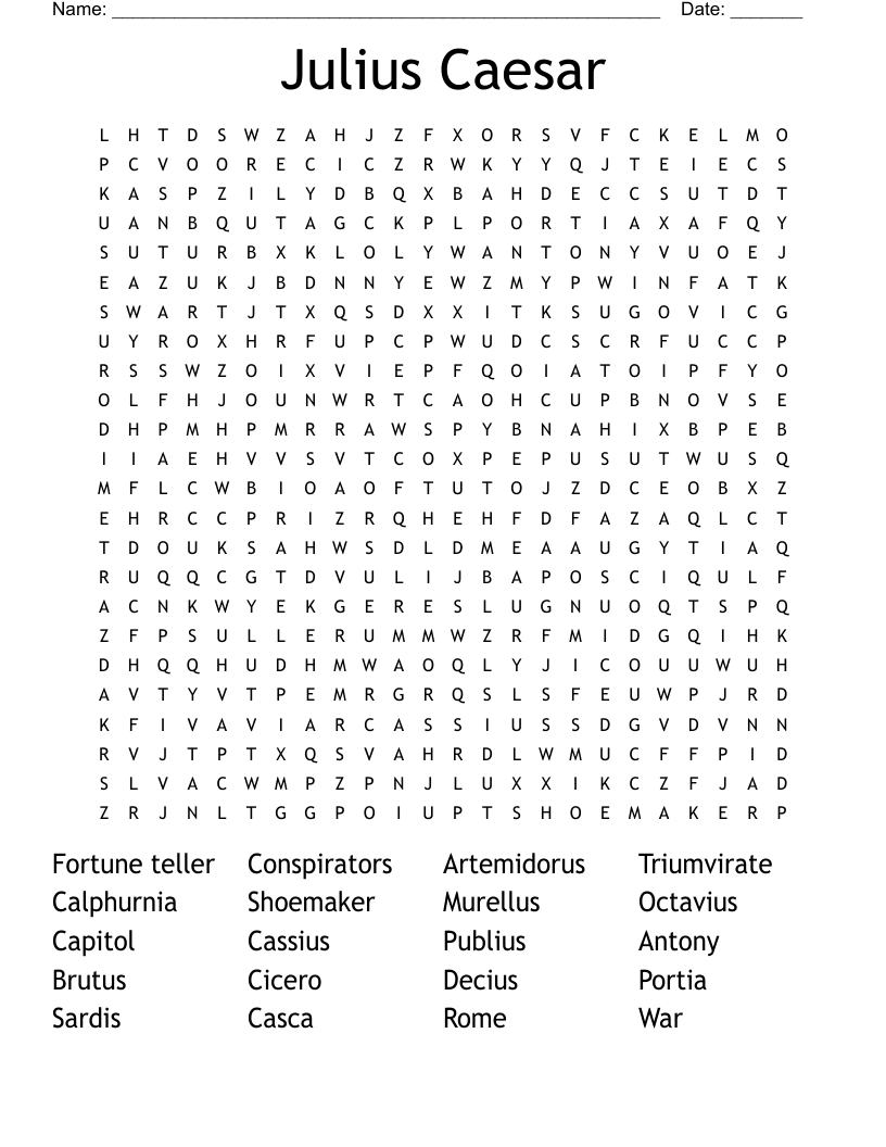 Julius Caesar Word Search