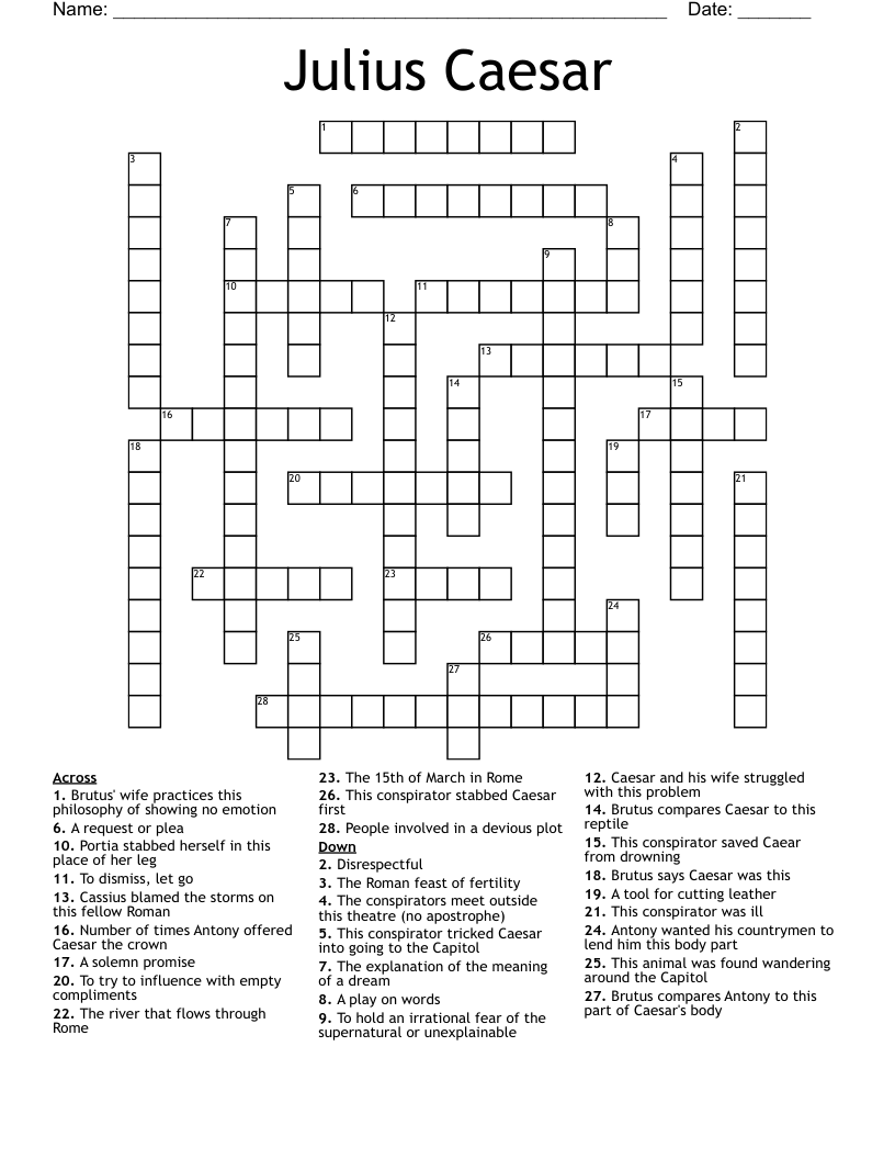 Julius Caesar Crossword
