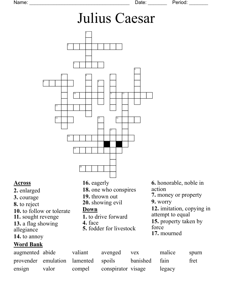 Julius Caesar Crossword