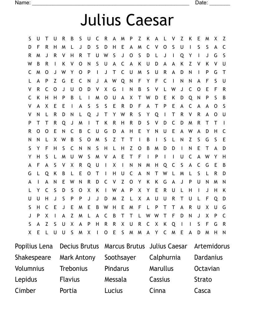 Julius Caesar Word Search