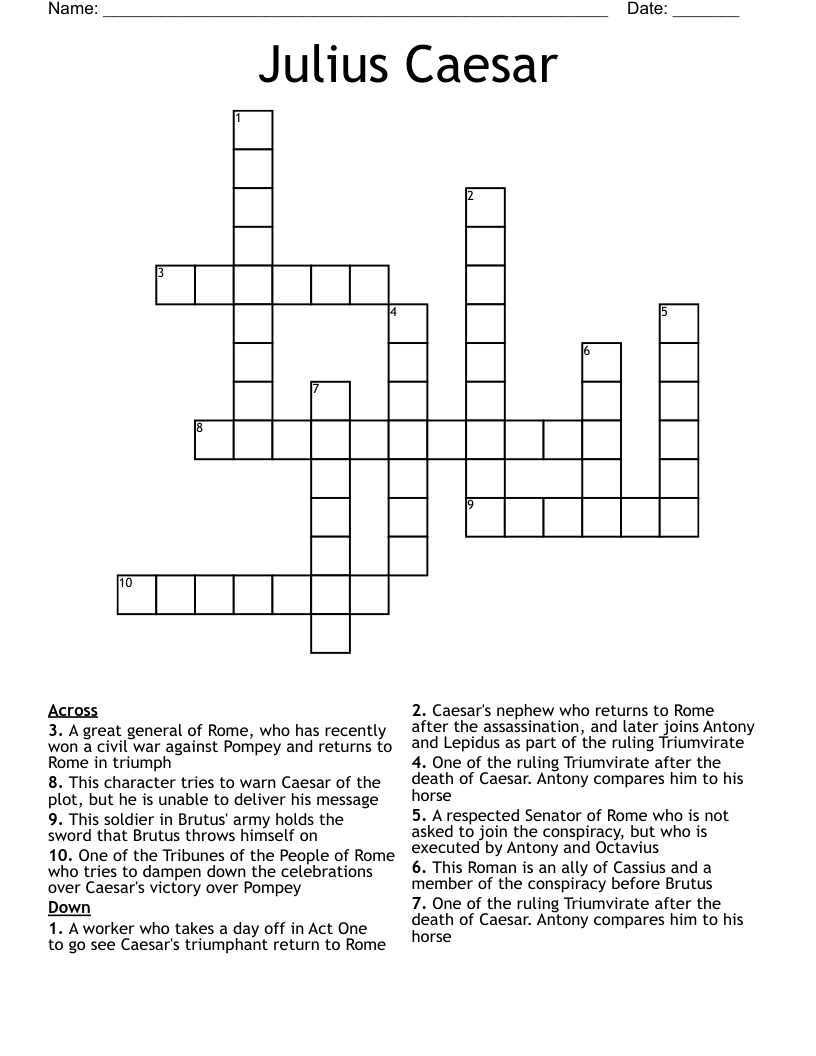 Julius Caesar Crossword