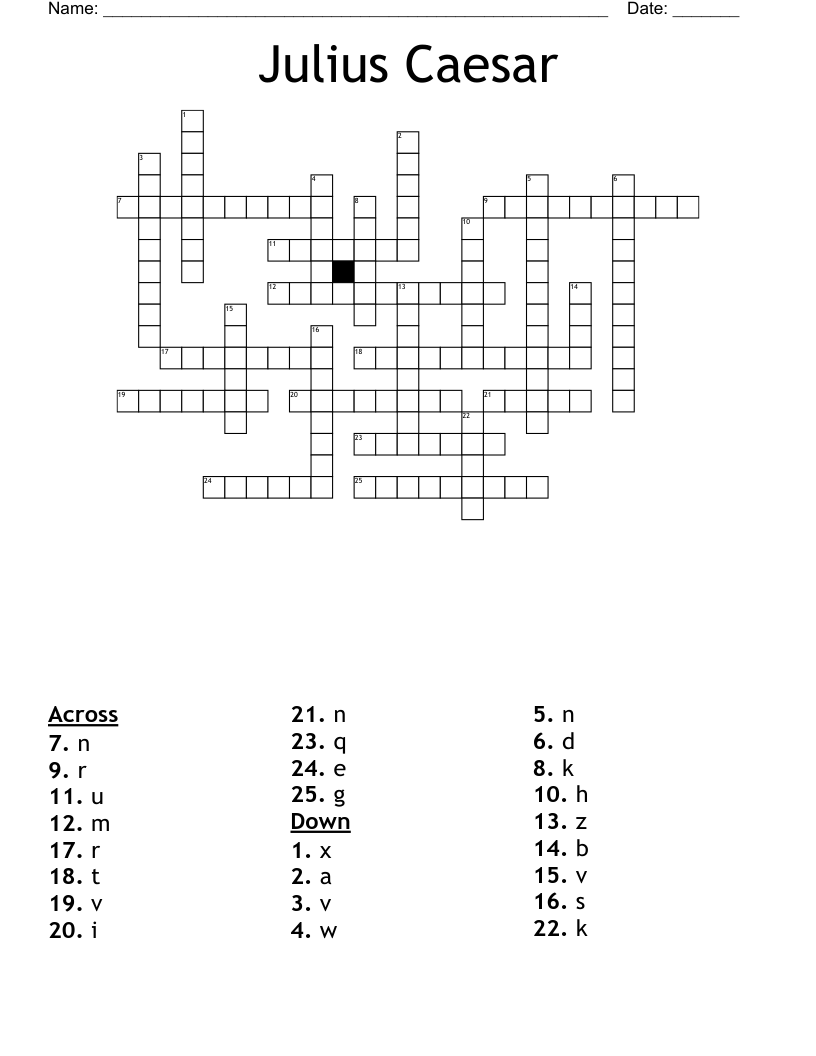 Julius Caesar Crossword
