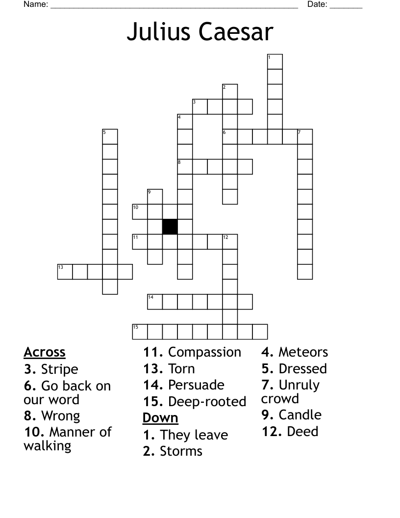Julius Caesar Crossword
