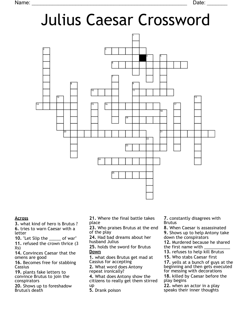Julius Caesar Crossword