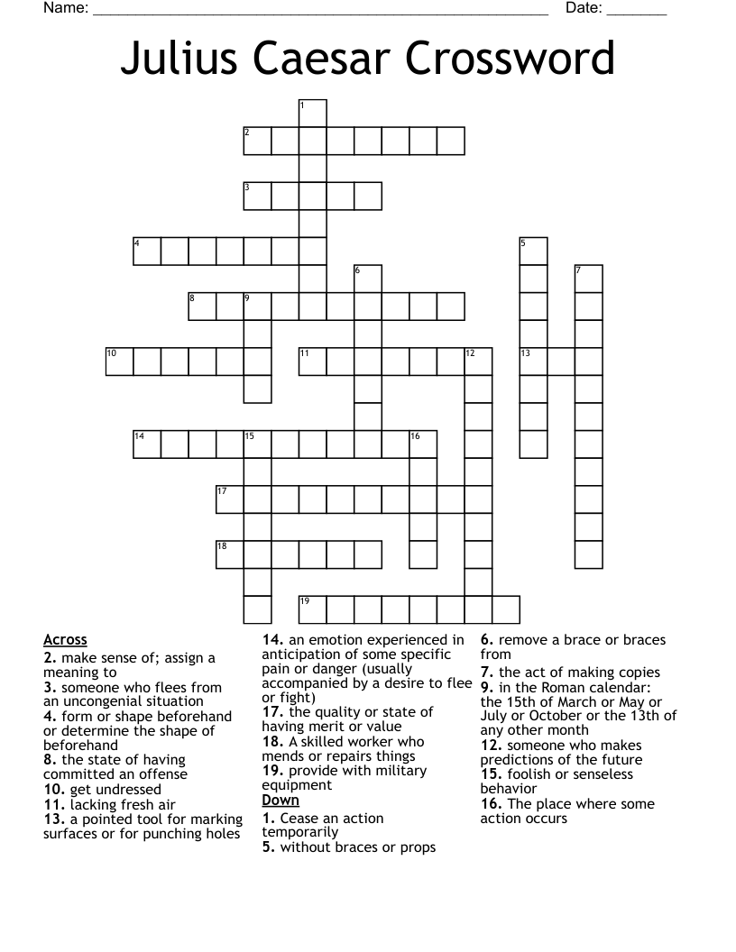 Julius Caesar Crossword