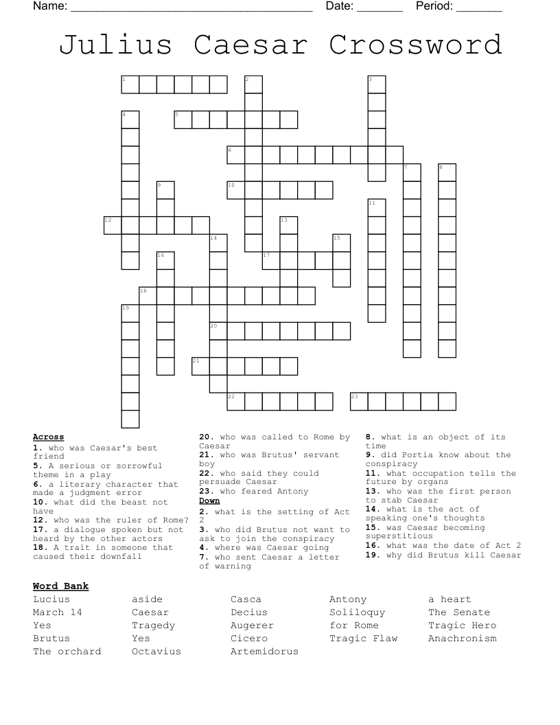 Julius Caesar Crossword