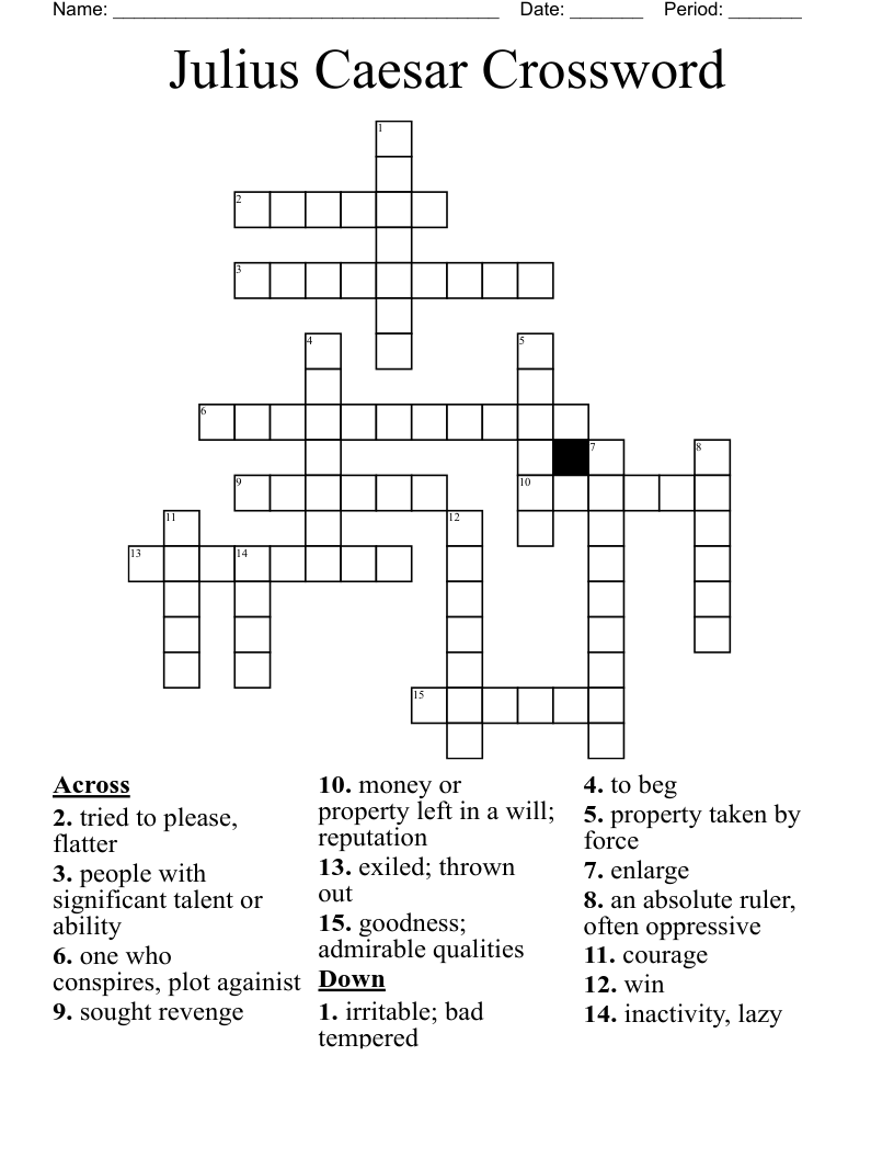Julius Caesar Crossword