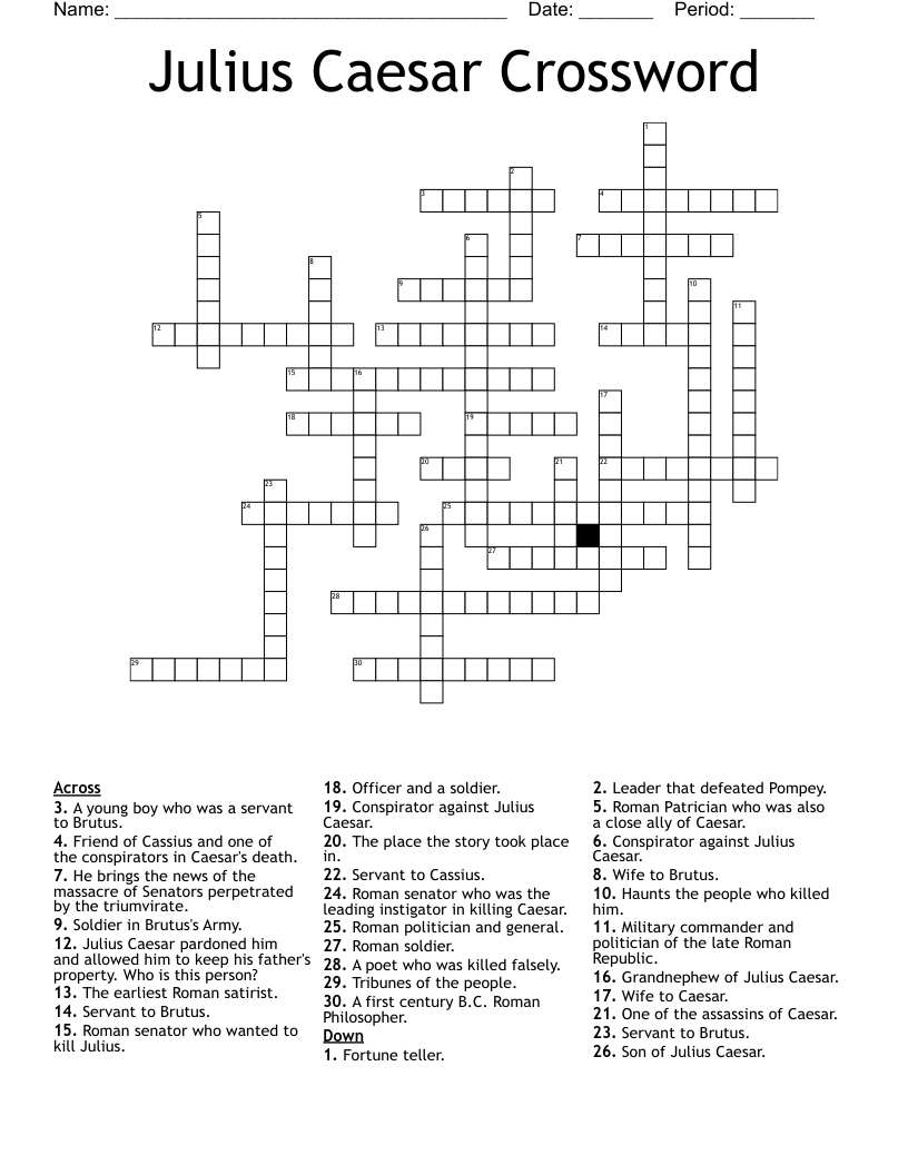 Julius Caesar Crossword