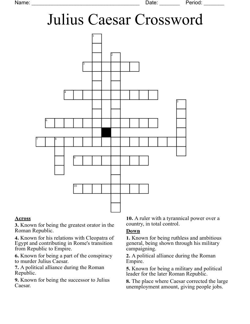 Julius Caesar Crossword