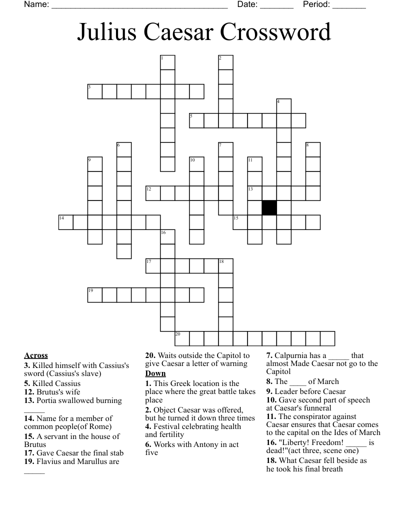 Julius Caesar Crossword