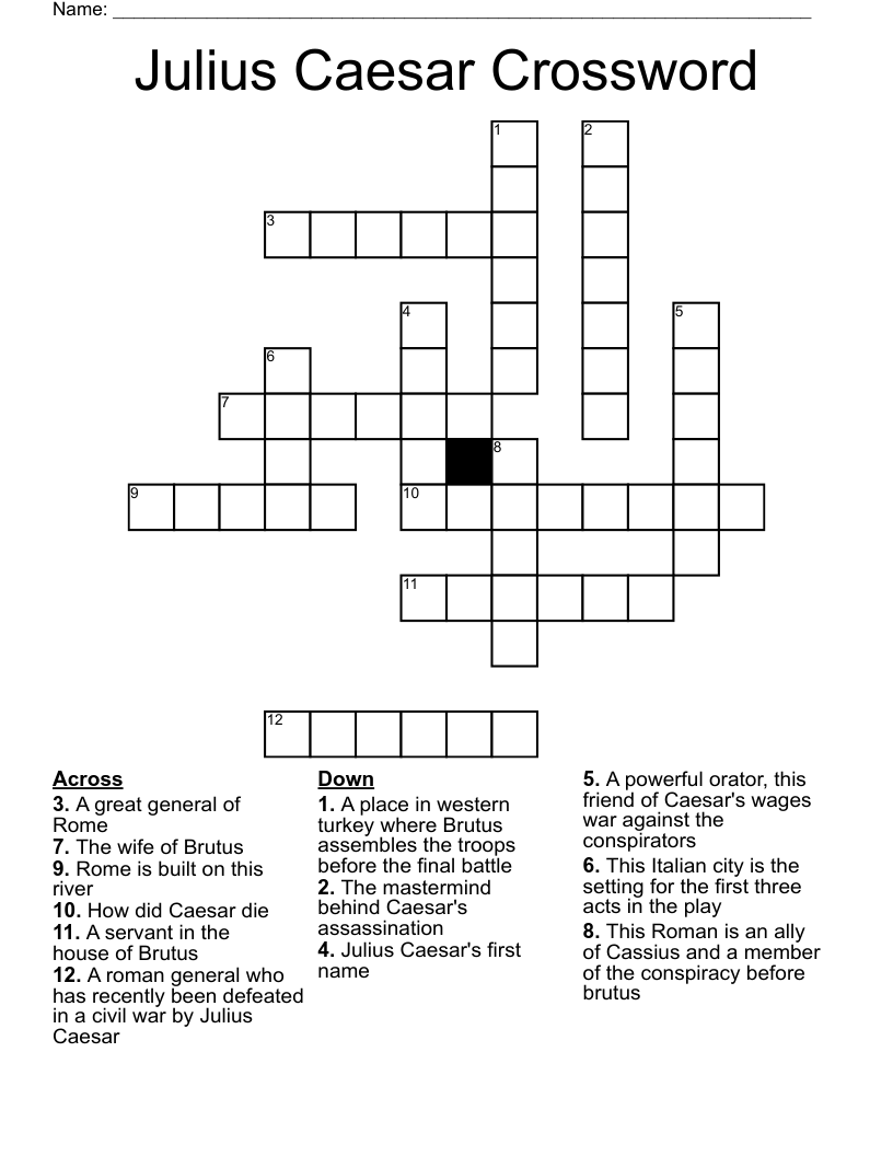 Julius Caesar Crossword