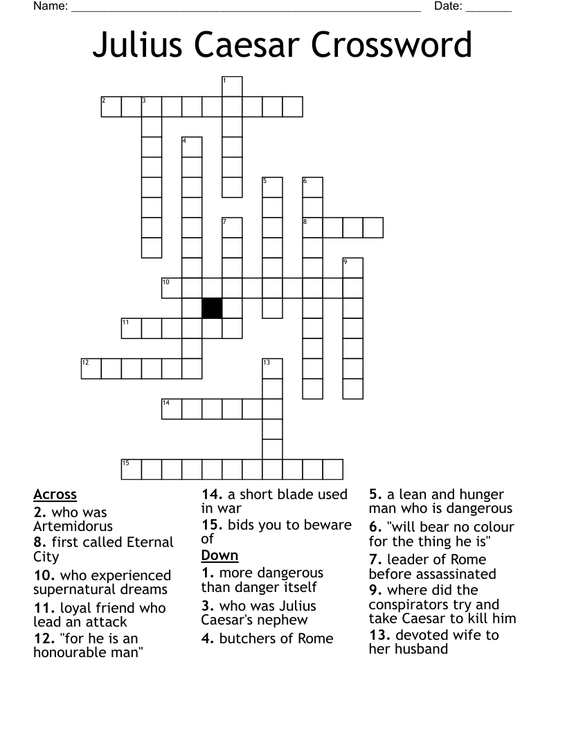 Julius Caesar Crossword