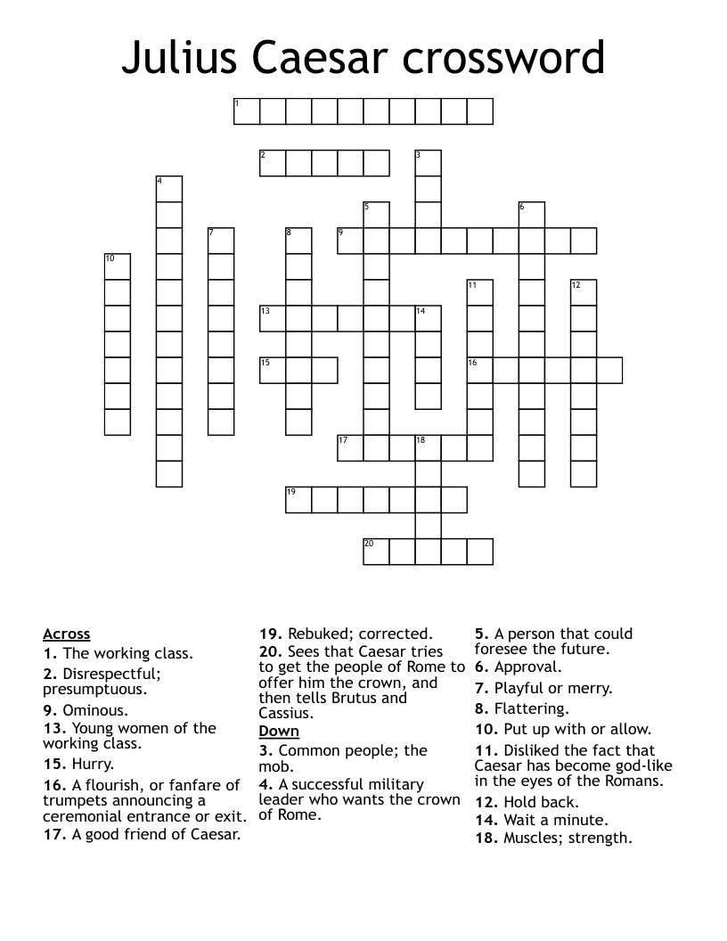 Julius Caesar crossword