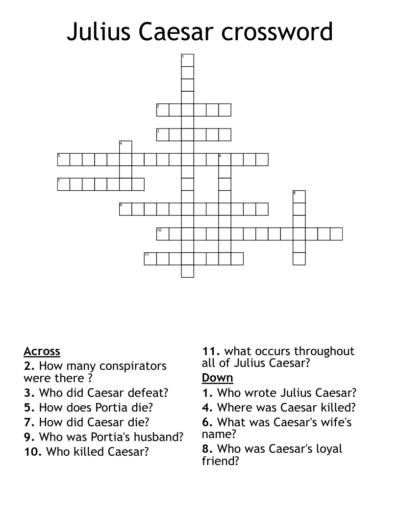 Julius Caesar crossword 