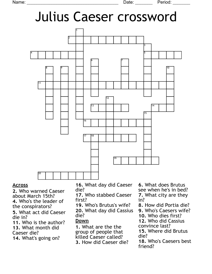 Julius Caeser crossword
