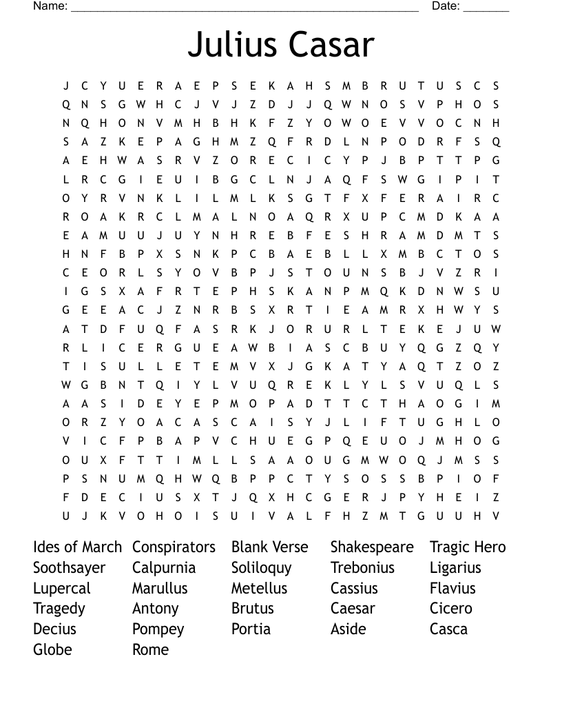 Julius Casar Word Search