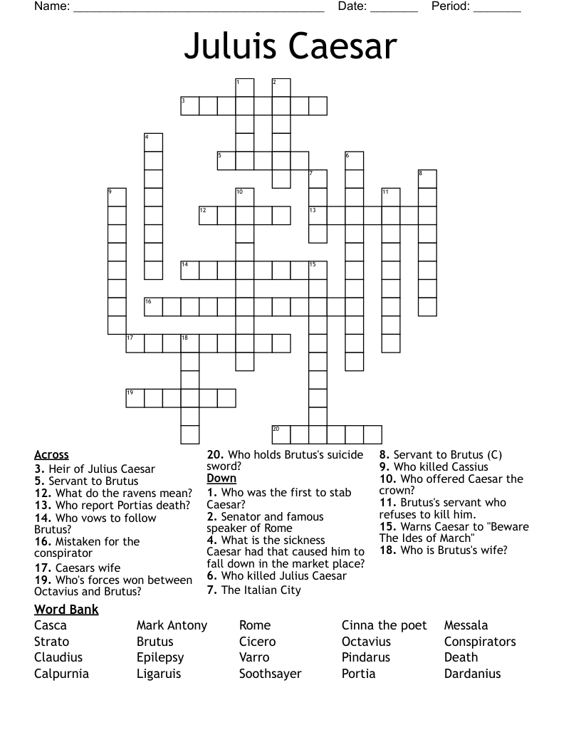 Juluis Caesar Crossword