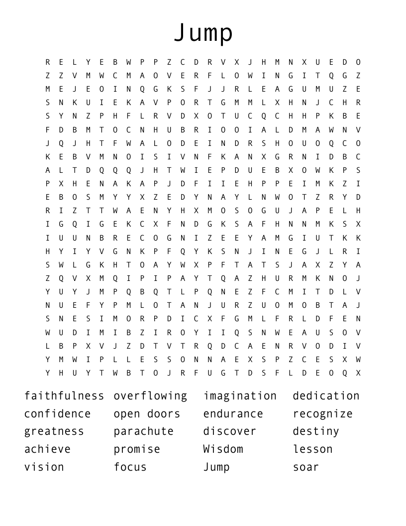 Jump Word Search