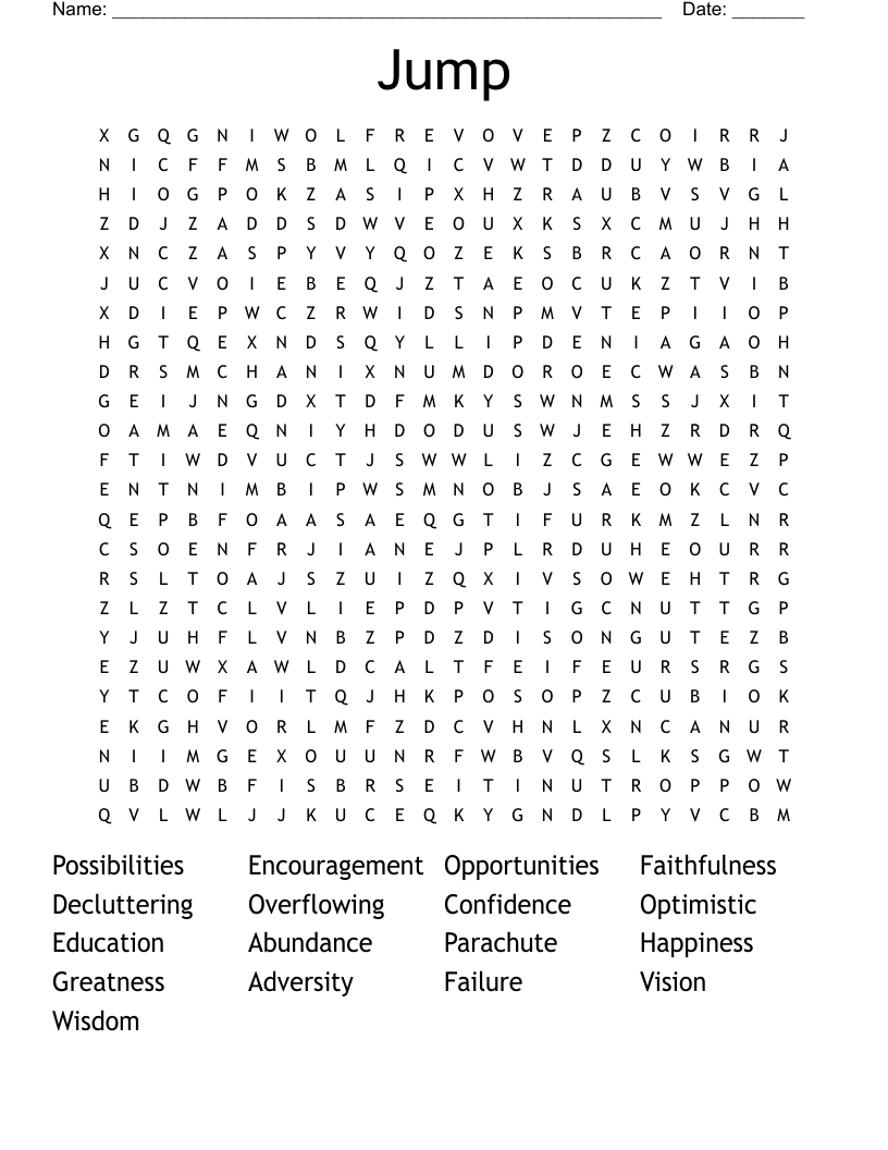 Jump Word Search