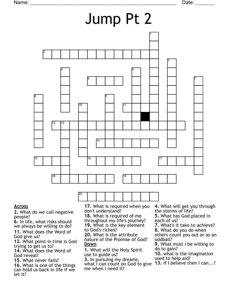 Jump Pt 2 Crossword