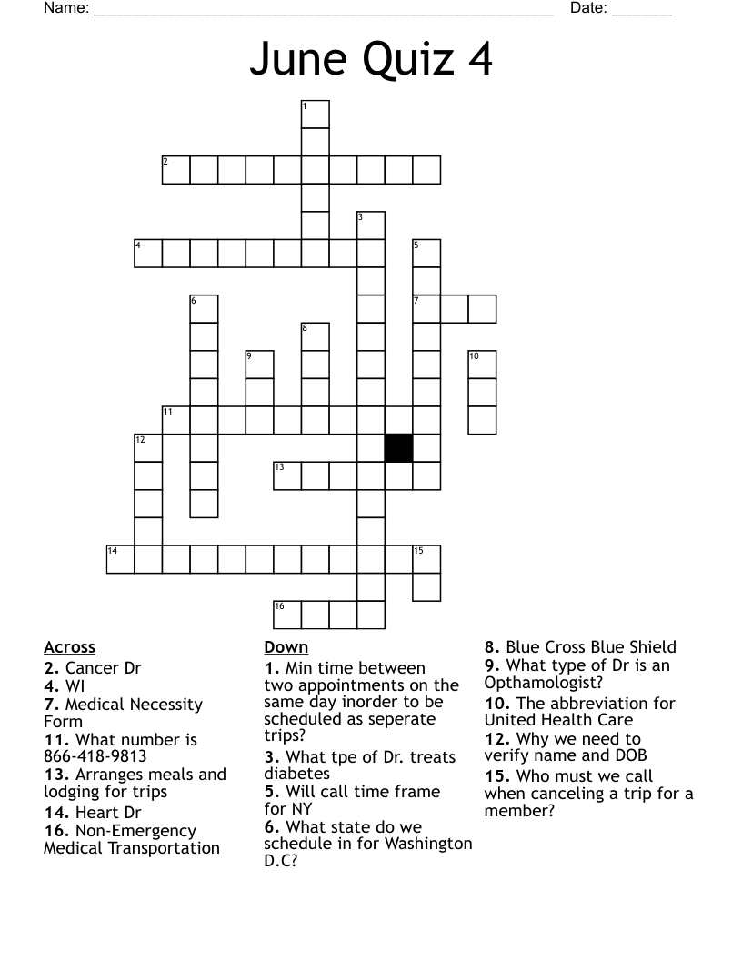 June Quiz 4
