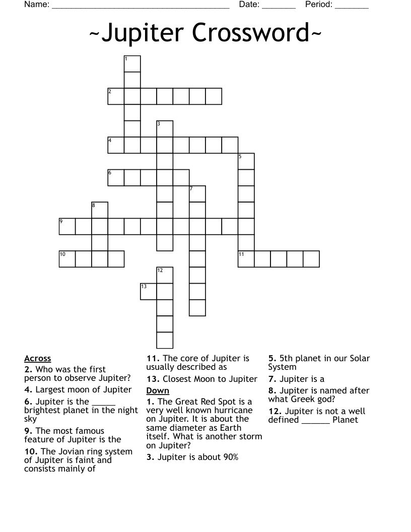 ~Jupiter Crossword~