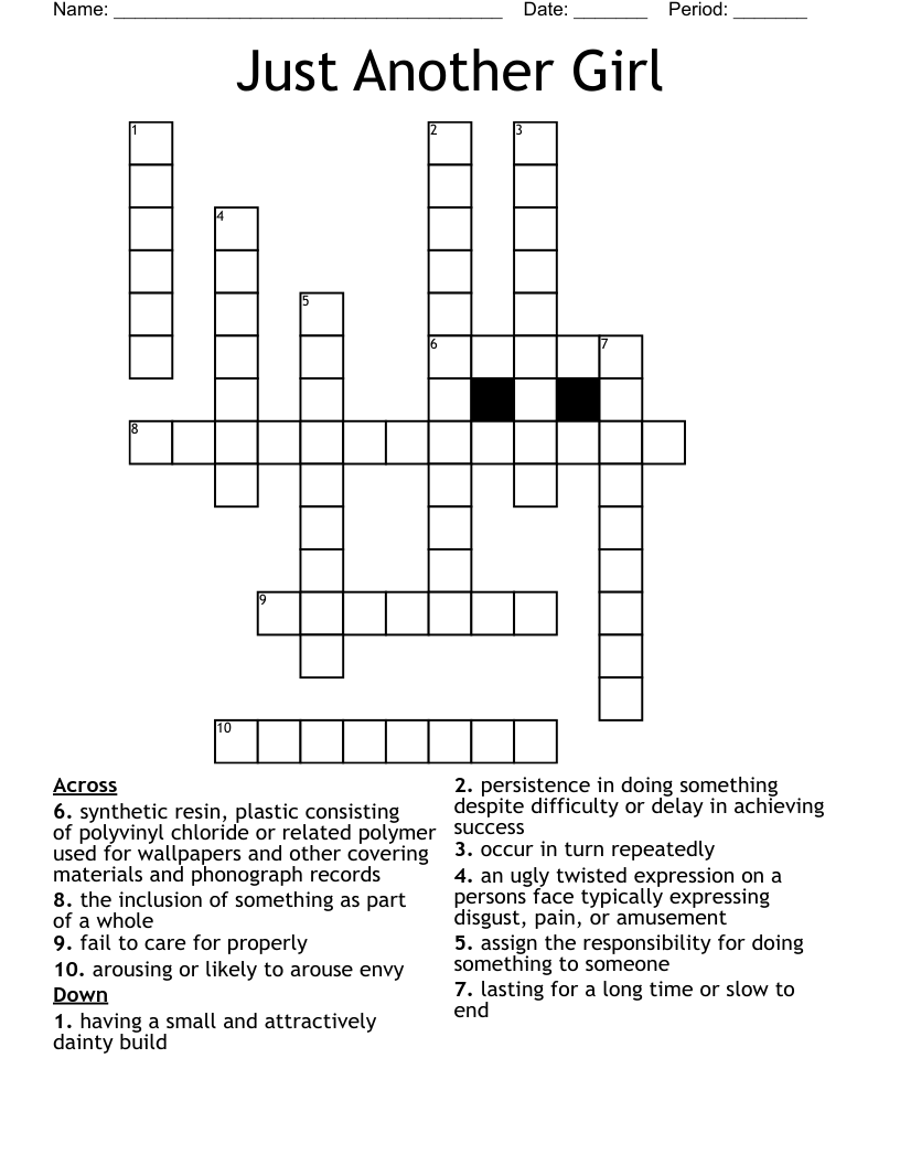 Just Another Girl Crossword