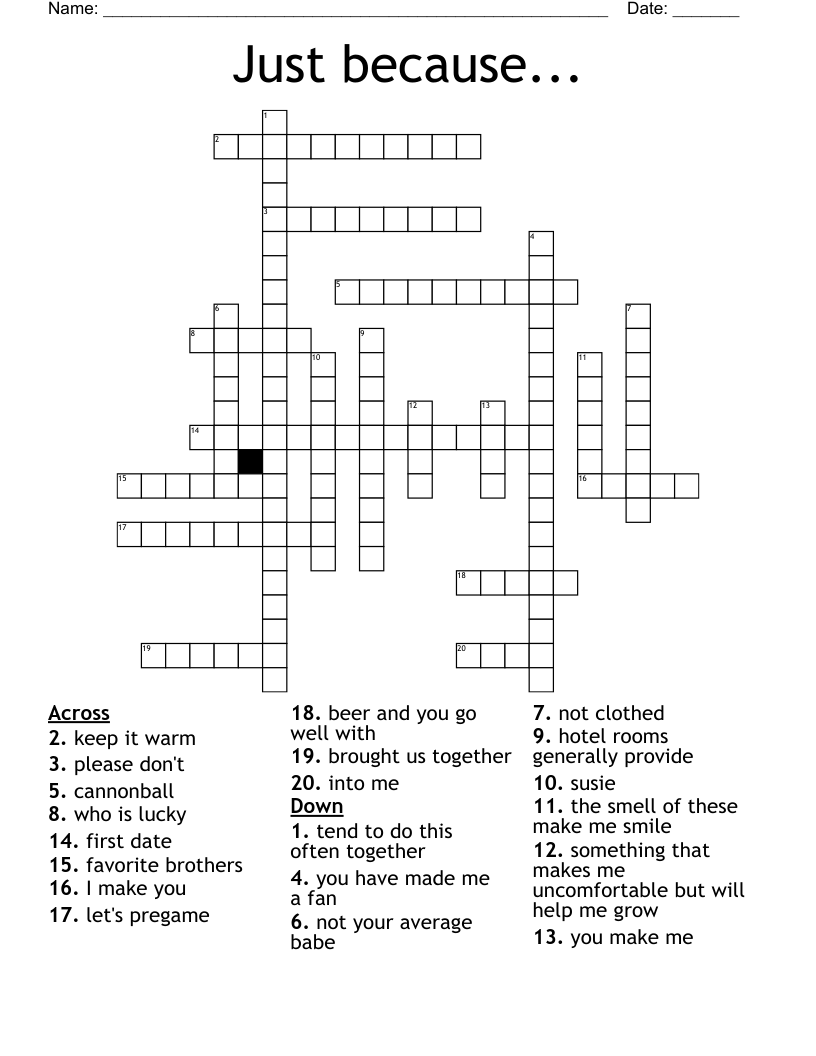 Just because... Crossword