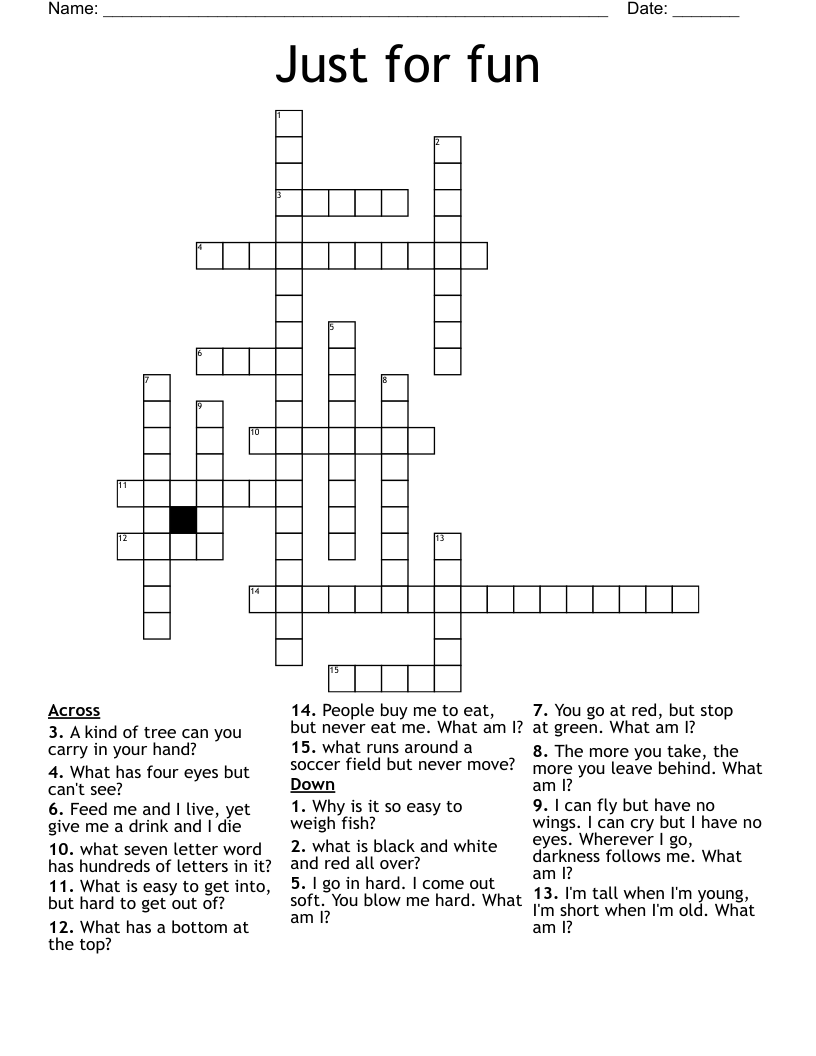 Just for fun Crossword
