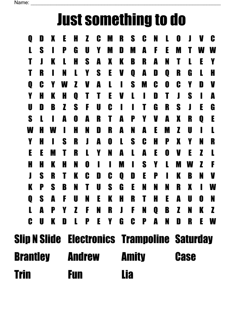Just something to do Word Search
