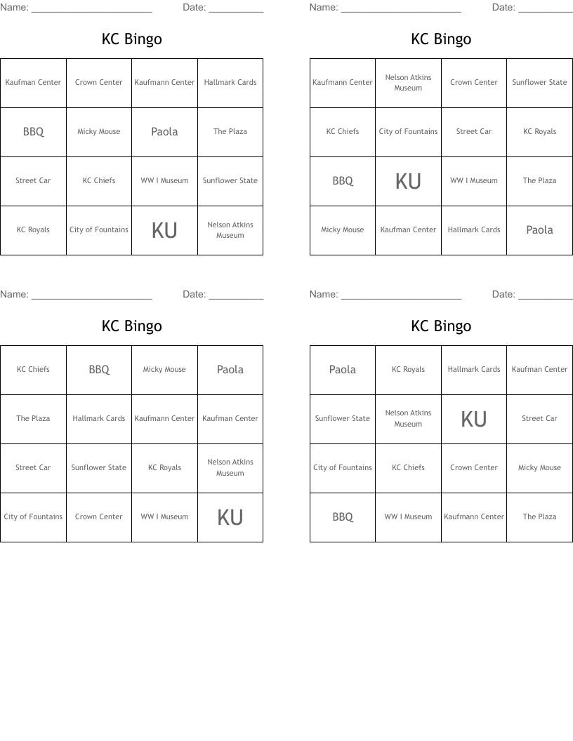 KC Bingo