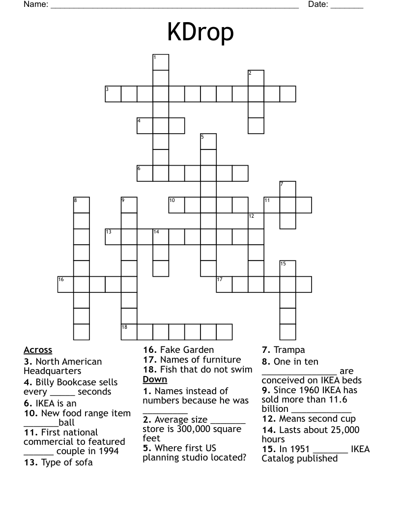 KDrop  Crossword