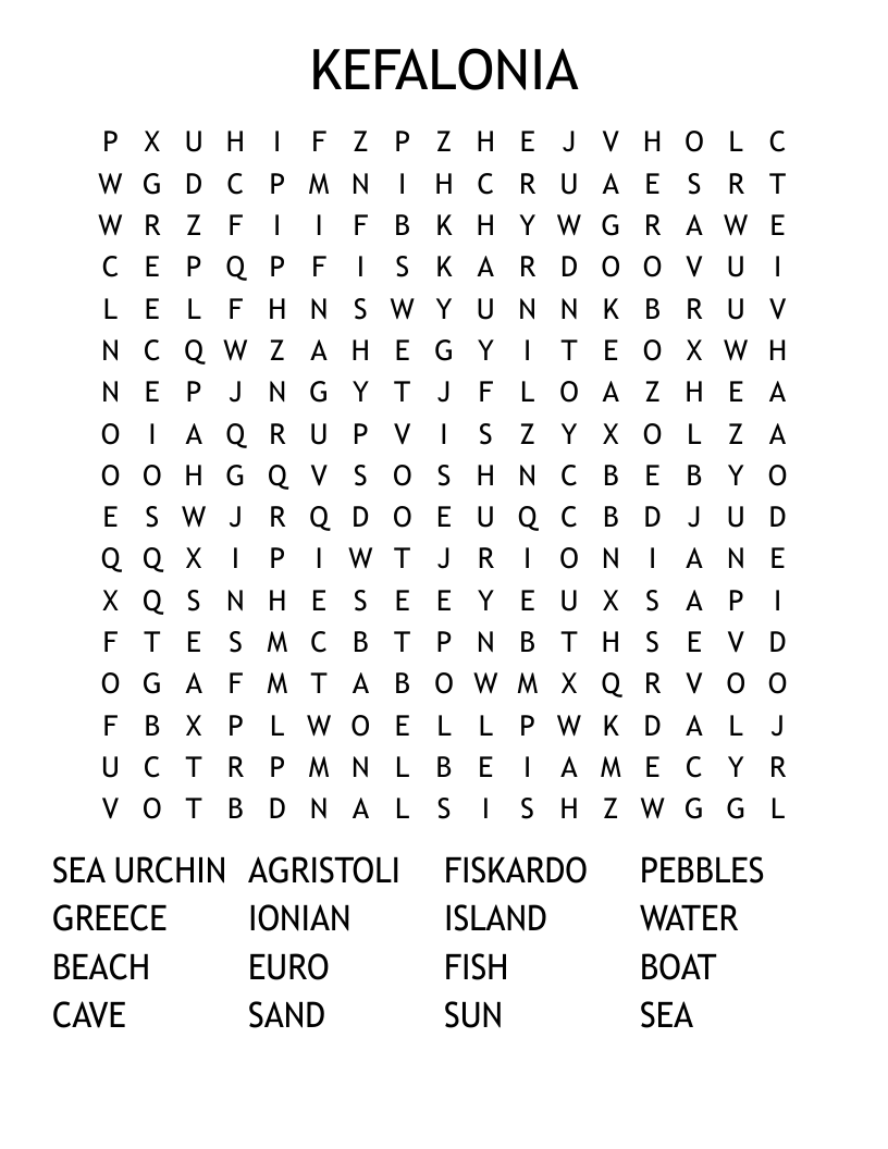 KEFALONIA Word Search