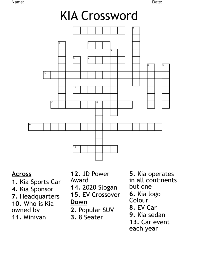 KIA Crossword