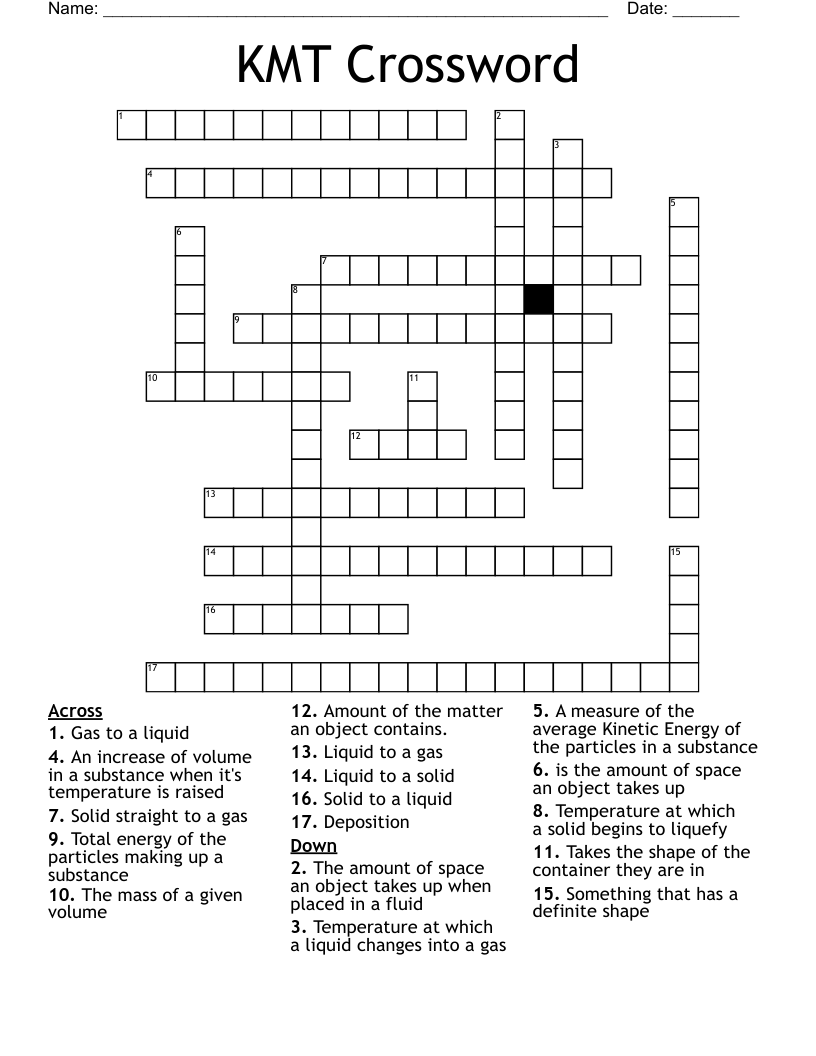KMT Crossword 