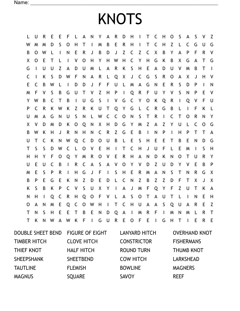 KNOTS Word Search