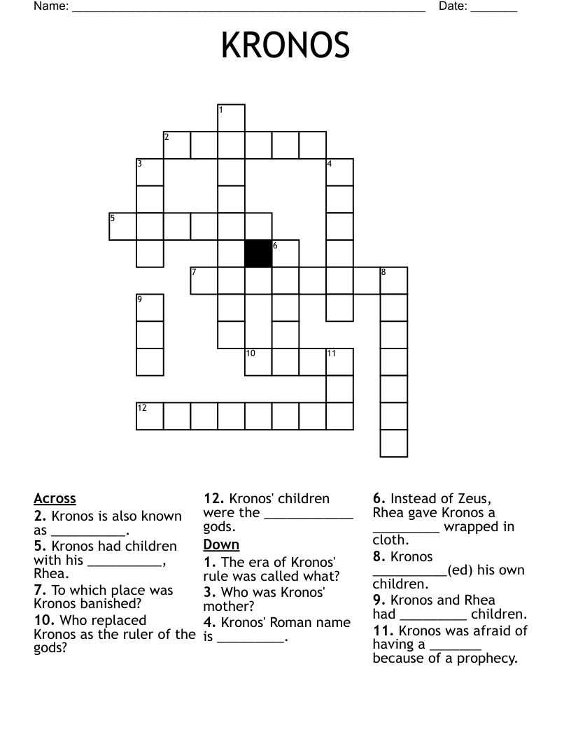 KRONOS Crossword