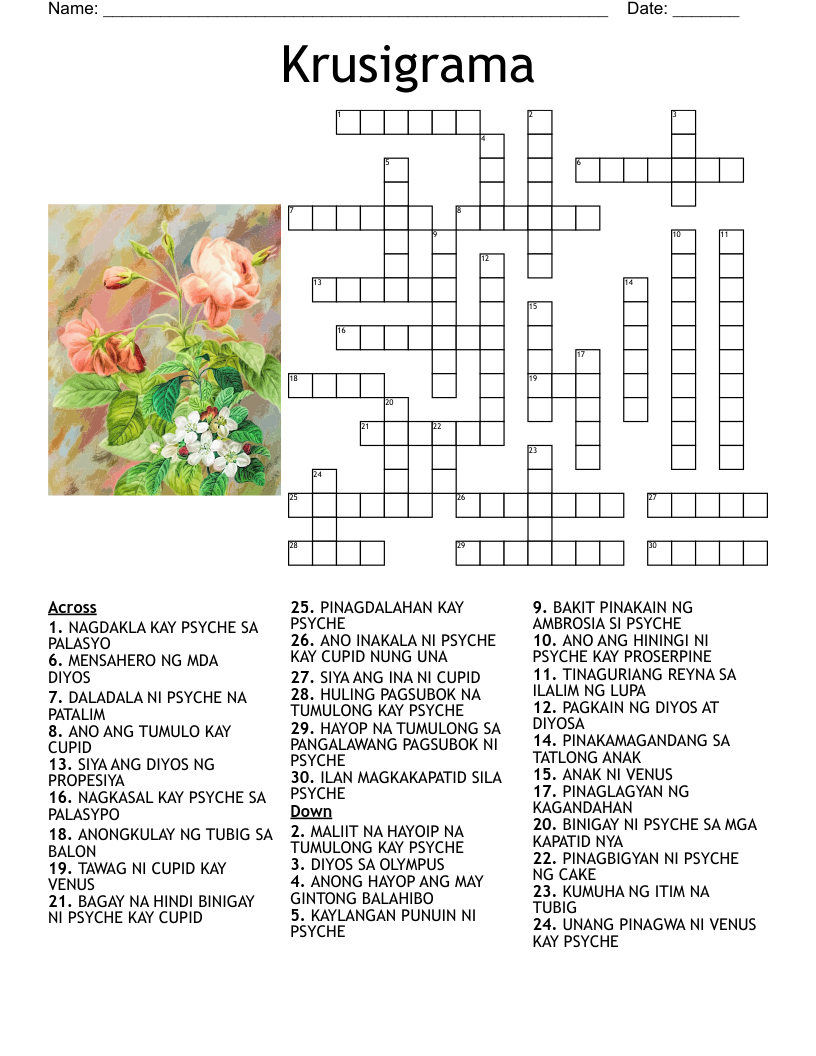 Krusigrama Crossword
