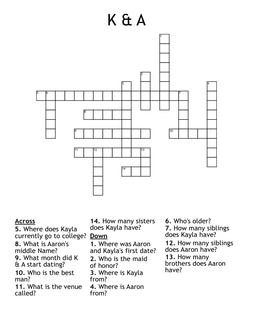K & A Crossword