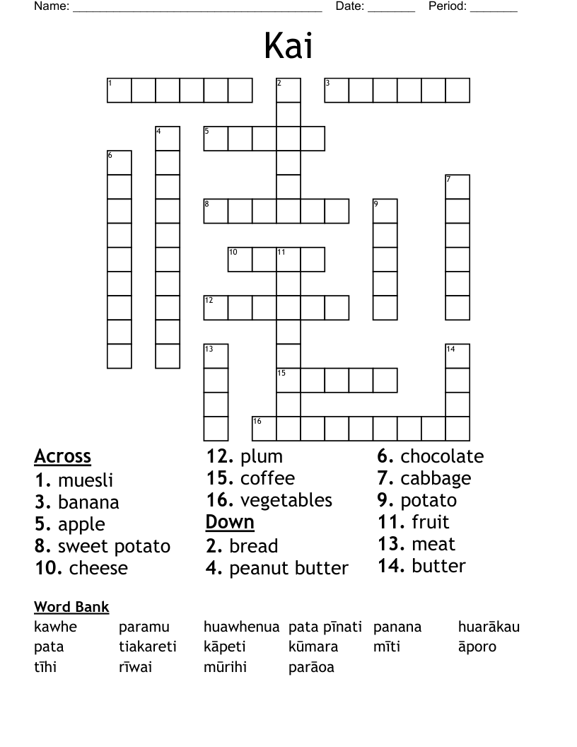 Kai Crossword