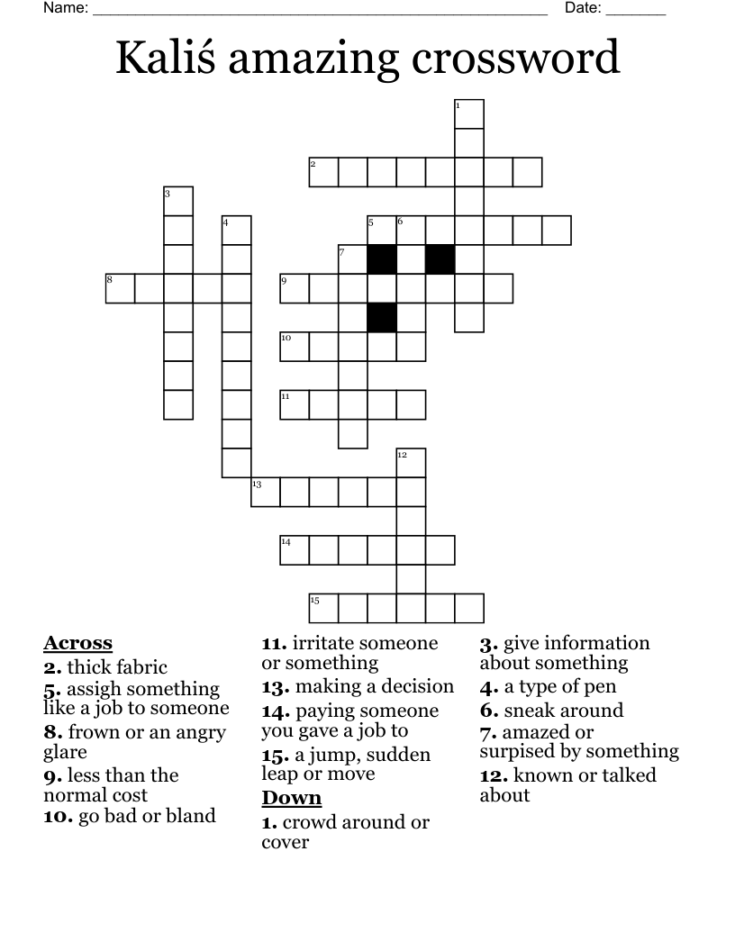 Kaliś amazing crossword