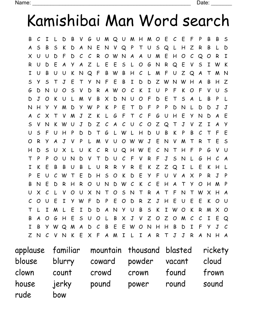 Kamishibai Man Word search