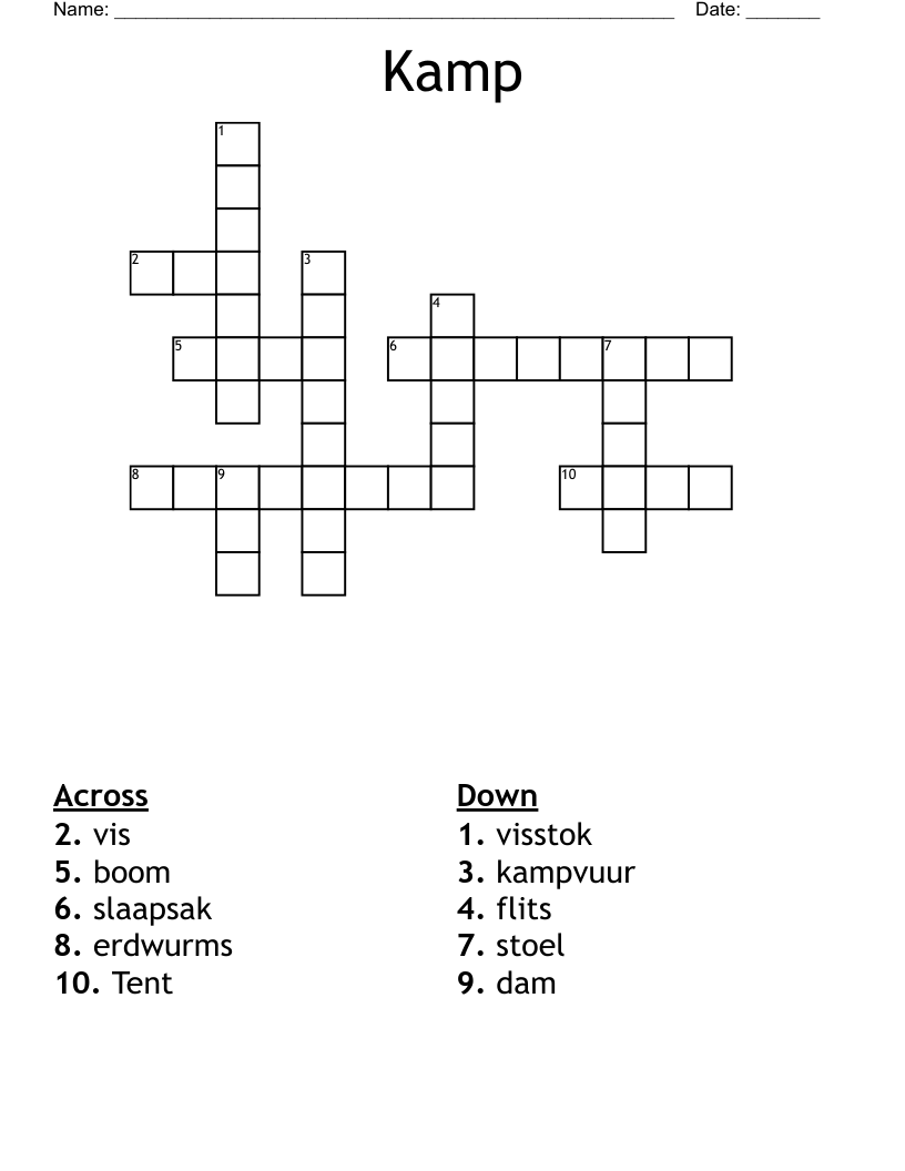 Kamp Crossword