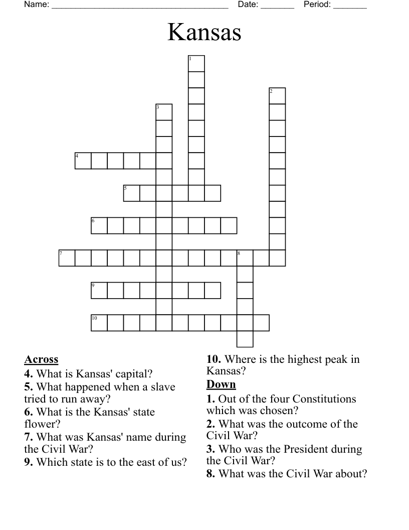 Kansas Crossword