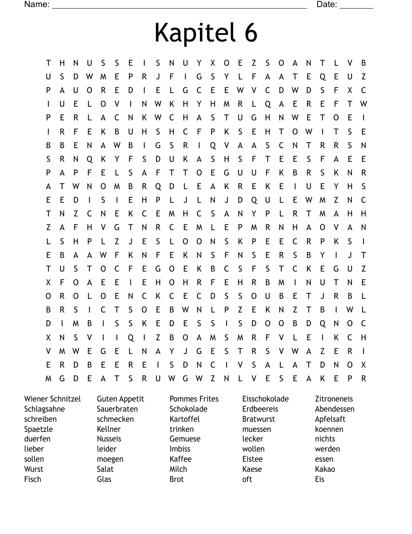 Kapitel 6 Word Search